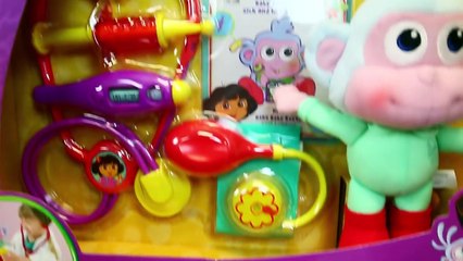 Dora The Explorer Hospital BABY BOOTS CHECK-UP Dr Sandra McStuffins & Ava + Backpack Surprise Toys