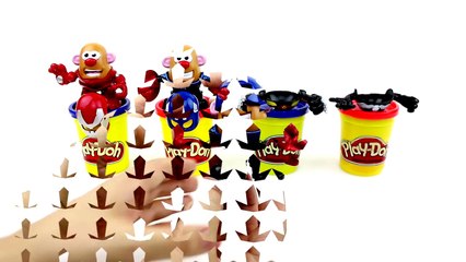 Play-Doh Mr Potato Head Marvel Superhero surprises - Spiderman, Captain America, Iron Man, Wolverine