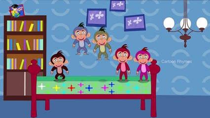 Five Little Monkeys Jumping on the Bed Nursery Rhyme | Children Nursery Rhymes