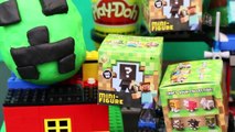 Giant Surprise Eggs with Minecraft Blind Boxes and Lego with Spongebob Squarepants Blind Bags