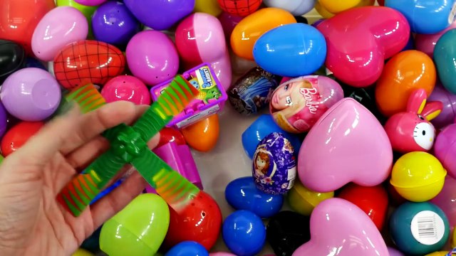 New HUGE 108 Easter Surprise Eggs Kinder ★ Barbie Monster High Spiderman Disney Princess Shopkins