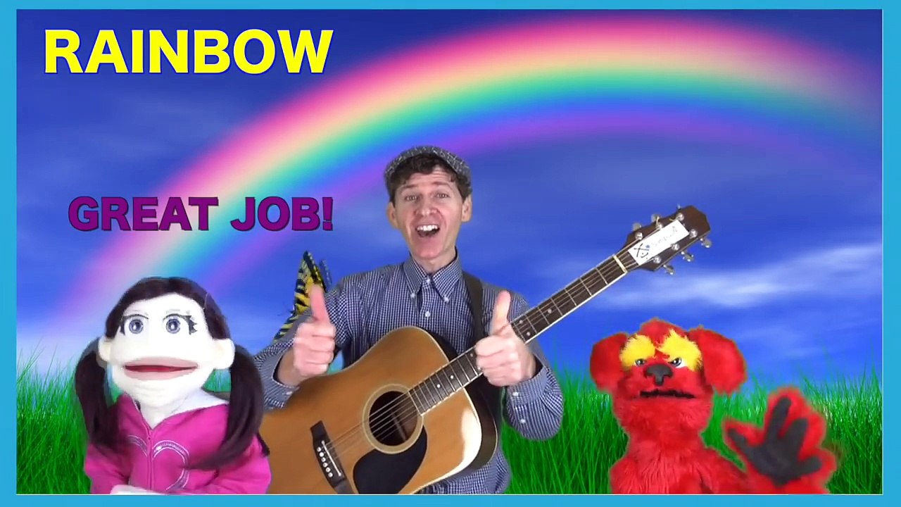 First Words Song #12 RAINBOW | Learning Colors with Matt | Learn English Kids