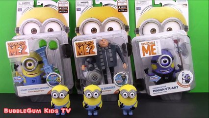 Despicable Me 2! Undercover Minion Stuart, Gru with H20 Shooter, Fart Dart Launcher!