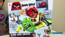 Angry Birds Sling and Smash Track Set Red and Chuck McDonald Happy Meal Toys Ryan ToysReview