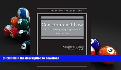 Hardcover Constitutional Law: A Contemporary Approach, 3d (Interactive Casebook Series) Kindle