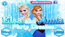 Elsa and Anna Party Dresses - Frozen Princesses Anna and Elsa Party Dress Up Game