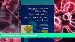 READ Perspectives on Disability, Discrimination, Accommodations, and Law (Law and Society)