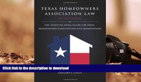 Pre Order Texas Homeowners Association Law, 2nd ed.