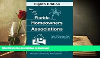 Hardcover The Law of Florida Homeowners Associations Kindle eBooks