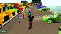 Wheels on The Bus Mickey Mouse Disney Collection | COLORS Spiderman Mcqueen Cars Nursery Rhymes