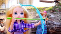 Frozen Elsa and Anna with Moxie Girlz Camping Adventurez Avery Barbie Doll Disney Clothing Swap