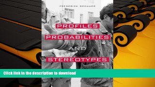 Hardcover Profiles, Probabilities, and Stereotypes Full Download