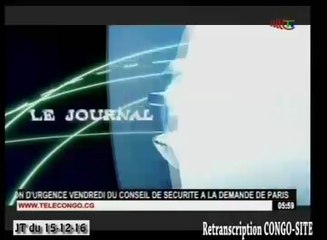 Journal de 20h TVCongo du jeudi 15 décembre 2016 -By Congo-Site