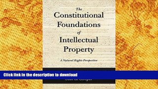 Hardcover The Constitutional Foundations of Intellectual Property: A Natural Rights Perspective On