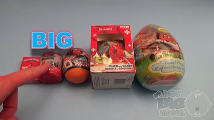 Disney Planes Surprise Eggs Learn Sizes Big Bigger Biggest! Opening Eggs with Toys and Candy! Part 2