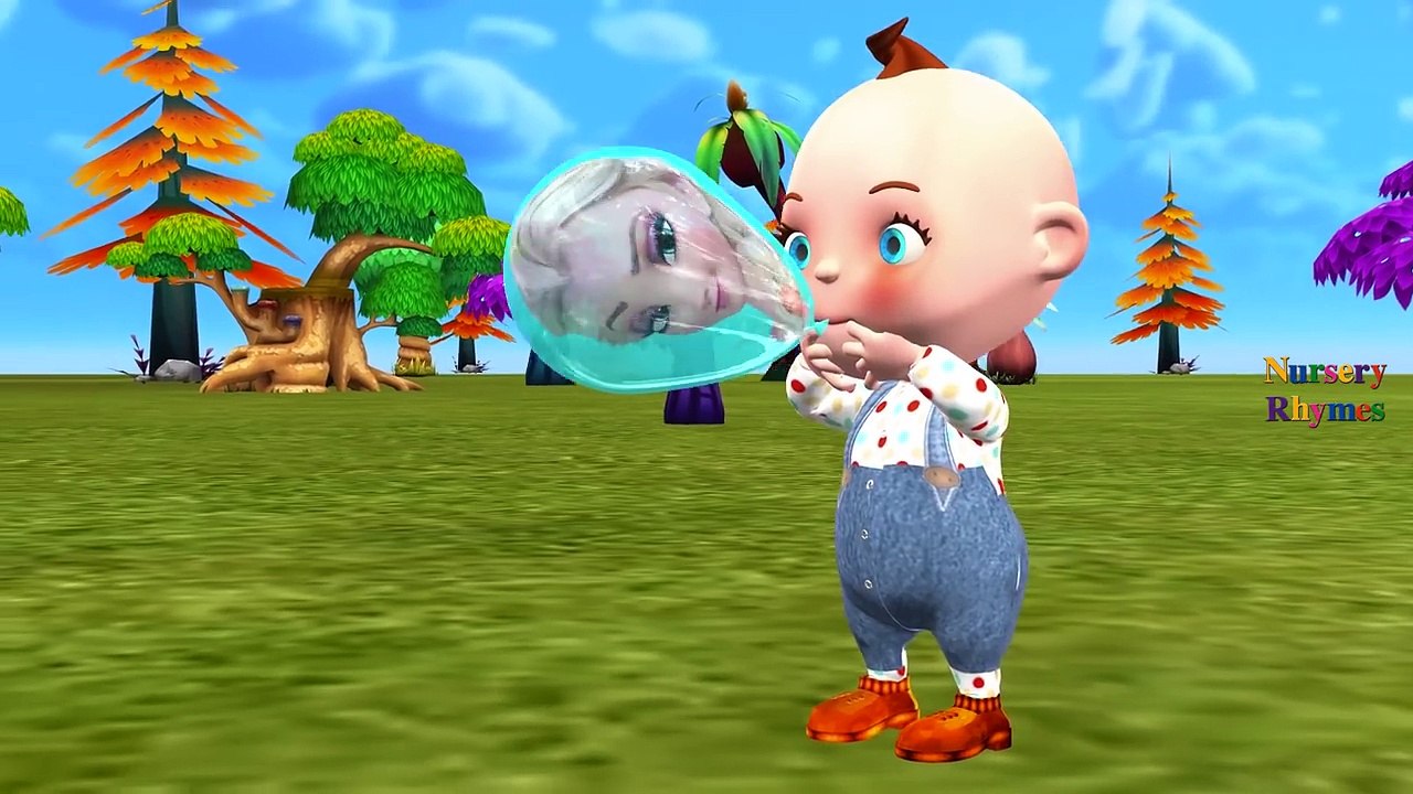 Finger Family Rhymes By Little Baby Boy Blowing Balloon Of SuperHeroes Spiderman Frozen Elsa Ironman