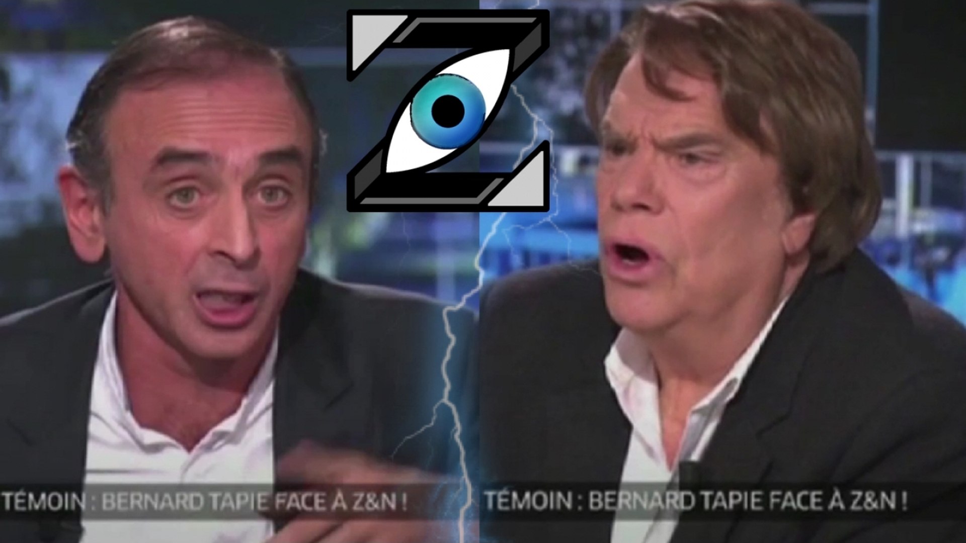 Zap Télé] CLASH "Je vais me lever et t'en mettre une !" - É. Zemmour vs B.  Tapie (15/12/16) - Vidéo Dailymotion