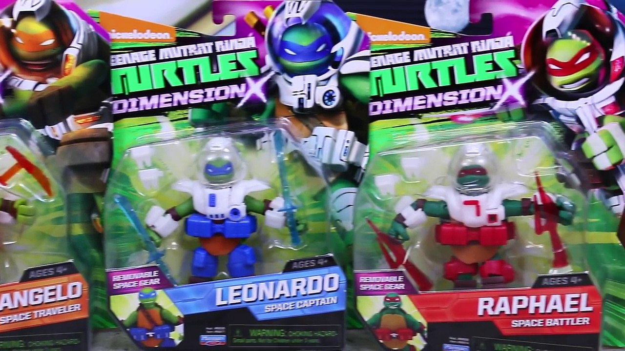 Teenage Mutant Ninja Turtles NEW Dimension X Space Scientist with Space Traveler and Space Battler