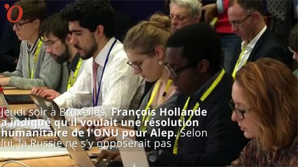 Alep : Hollande souhaite « une résolution humanitaire » de l’ONU