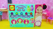 Bubble Bath Gel Maker! DIY Cupcake Shower Gel for the Tub Alex Toy Review   Ariel by DisneyCarToys