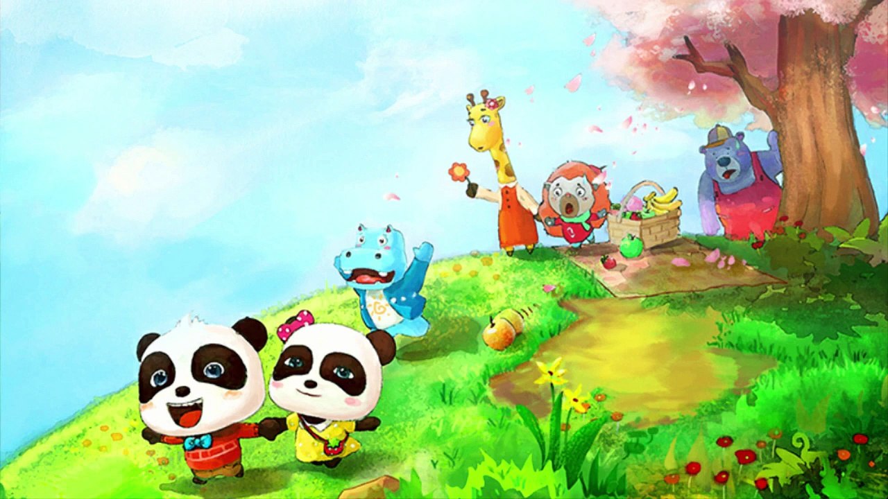 Kids play in the Dark with cute Shadows & Baby Panda - BabyBus Free Games