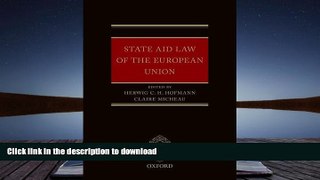 Pre Order State Aid Law of the European Union Full Book