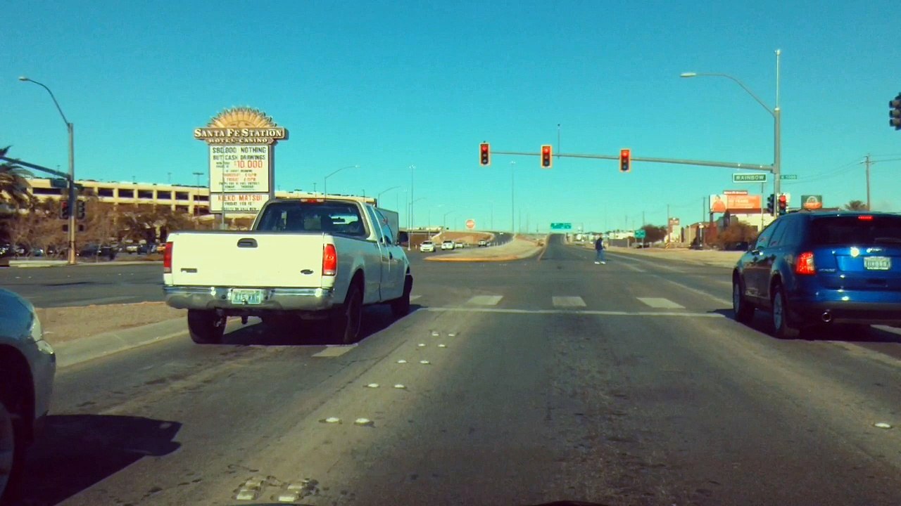 Driving by Santa Fe casino and taking a wrong turn; Las Vegas, Nevada