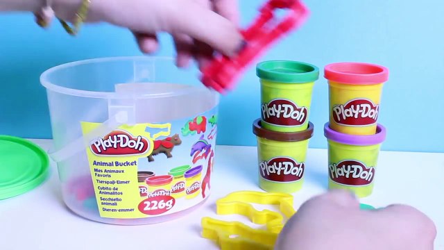 Play Doh Animals Activities Bucket Play-Doh Animals Shapes & Molds Play Farm Jungle Animals