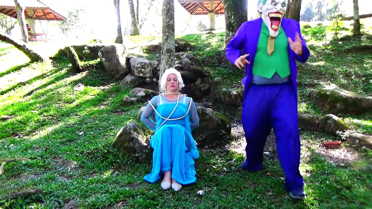 Spiderman vs Bad Joker vs Frozen Elsa - FROZEN ELSA KIDNAPPED - Real Life Superheroes Funny