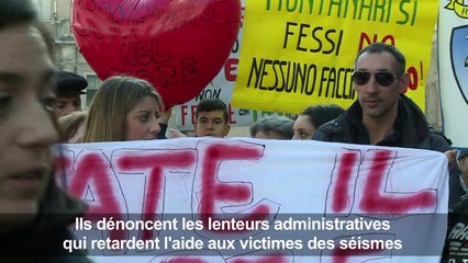 Italie/séisme: manifestation contre les lenteurs de l'Etat