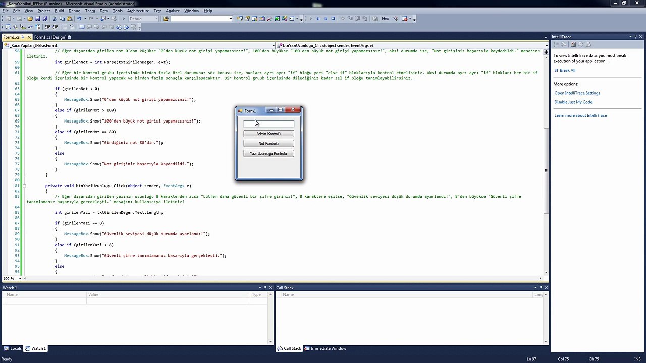 C# 8. Ders - Karar Yapıları (IF-ELSE) - Part 3