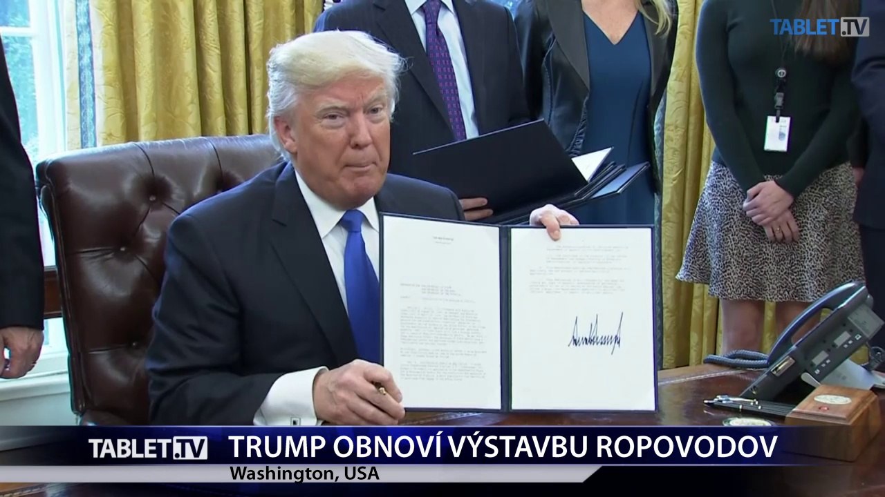 D. Trump podpísal exekutívne príkazy na výstavbu sporných ropovodov