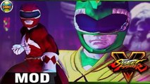 Street Fighter V: Red Ranger vs Green Ranger (Ryu vs Bison) Gameplay [PC Mod]