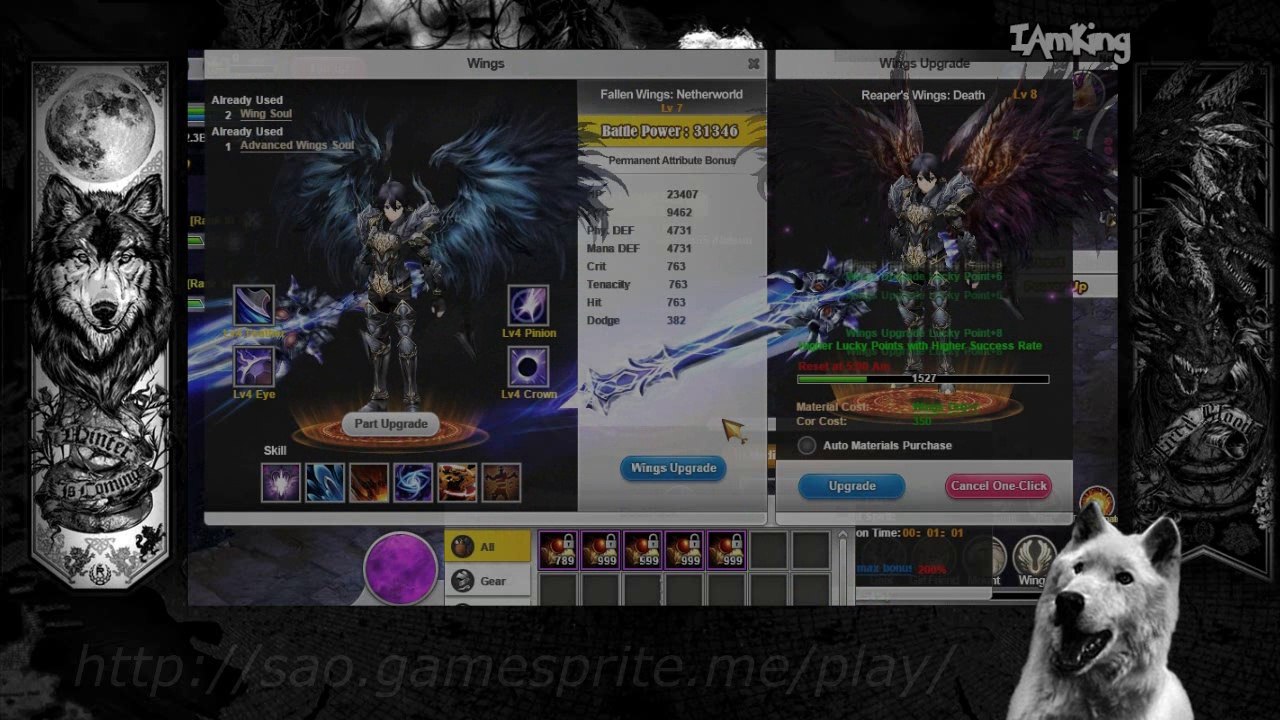 SAO's Legend - Upgrading Wigs Lv 7 to Lv 8