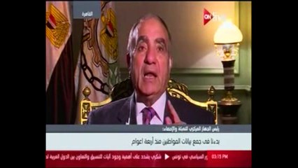 بالفيديو..أبو بكر الجندى: عدم التعاون مع مندوبى التعداد يعرض المواطن للحبس 6 أشهر
