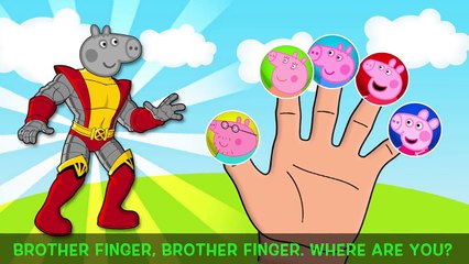 Witch Peppa Pig and Hulk Heroes Daddy Finger Family Song!