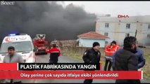Plastik fabrikasında yangın; 4 yaralı