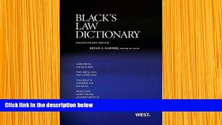 READ book Black s Law Dictionary, Pocket Edition, 4th Bryan A. Garner Pre Order