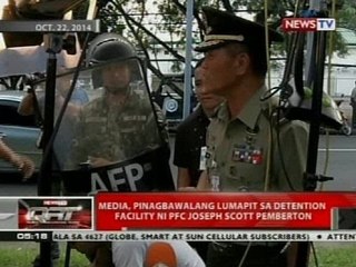 Media, pinagbawalang lumapit sa detention facility ni PFC Joseph Scott Pemberton