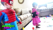 PREGNANT FROZEN ELSA VS SPIDERMAN DELIVERS SPIDERBABY QUADRUPLETS w/ Pink SpiderGirl Funny Superhero