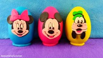 Mickey Mouse and Friends Play-doh Surprise Eggs with Goofy Minnie Clay Slime & Dippin Dots