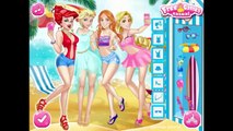 Disney Princess Elsa Ariel Anna Rapunzel Beach Party - Disney Princess Games