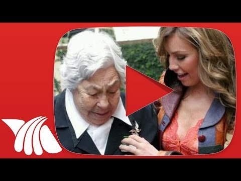 Thalía visita a su abuelita Eva Mange 2