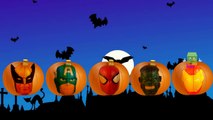 SuperHeroes Cartoons Halloween Pumpkin Finger Family Song for Children - Nursery Rhymes for Kids