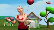 My Red Balloon Rhyme With Actions | 3D Nursery Rhymes For Kids With Lyrics | Children Action Songs