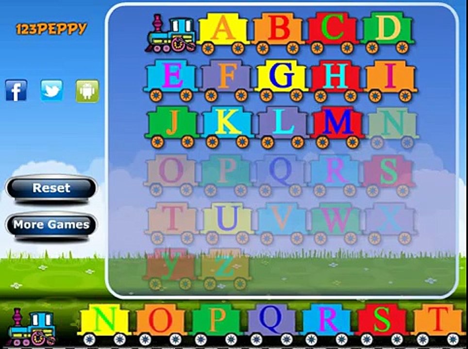 Английский для детей! Игра Паровозик с Алфавитом! УЧИМ АНГЛИЙСКИЕ БУКВЫ С ДЕТЬМИ