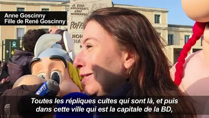 Angoulême: un obélisque géant en l'honneur de Goscinny