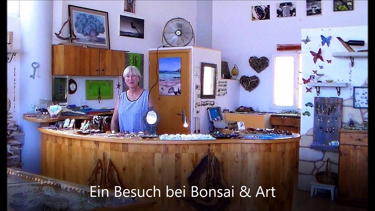ELIA-Gutes von Kreta zu Besuch bei 'Bonsai & Art' in Trachilos, Nordwesten von Kreta
