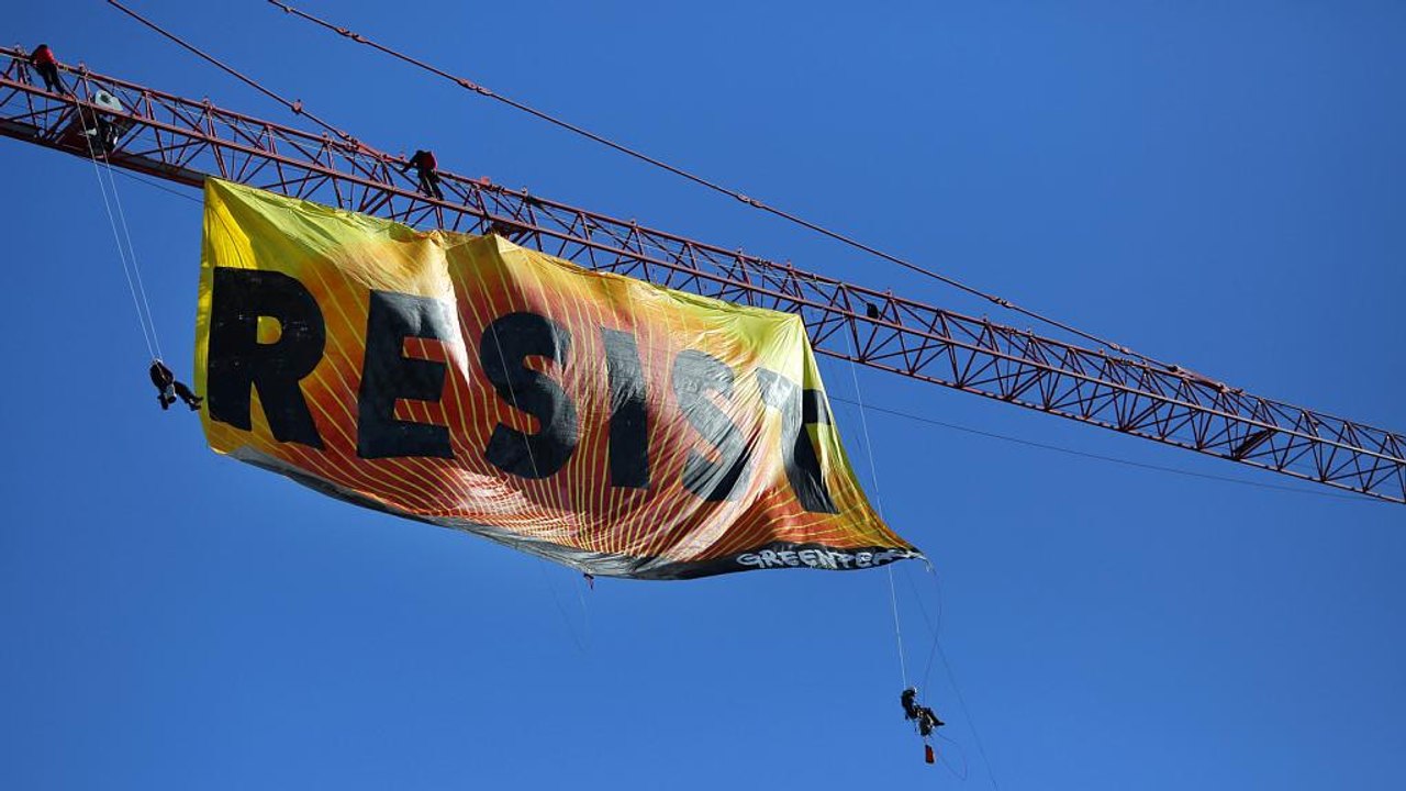 Washington: Umweltschützer protestieren gegen Trumps Pipeline-Projekte