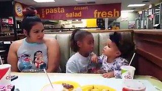 Adorable!  little girl shouts at mom and saves her big sister!